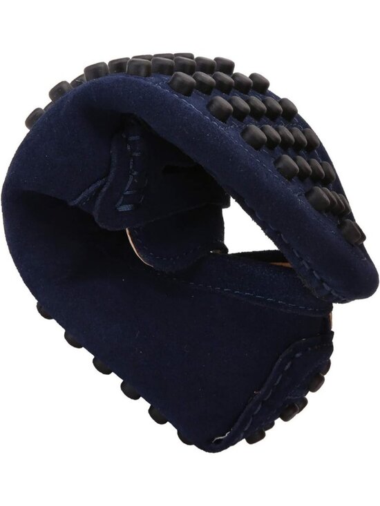 JIONS Men\'s Blue Suede Cow Leather Penny Loafers Moccasins Slip On Casual Shoes